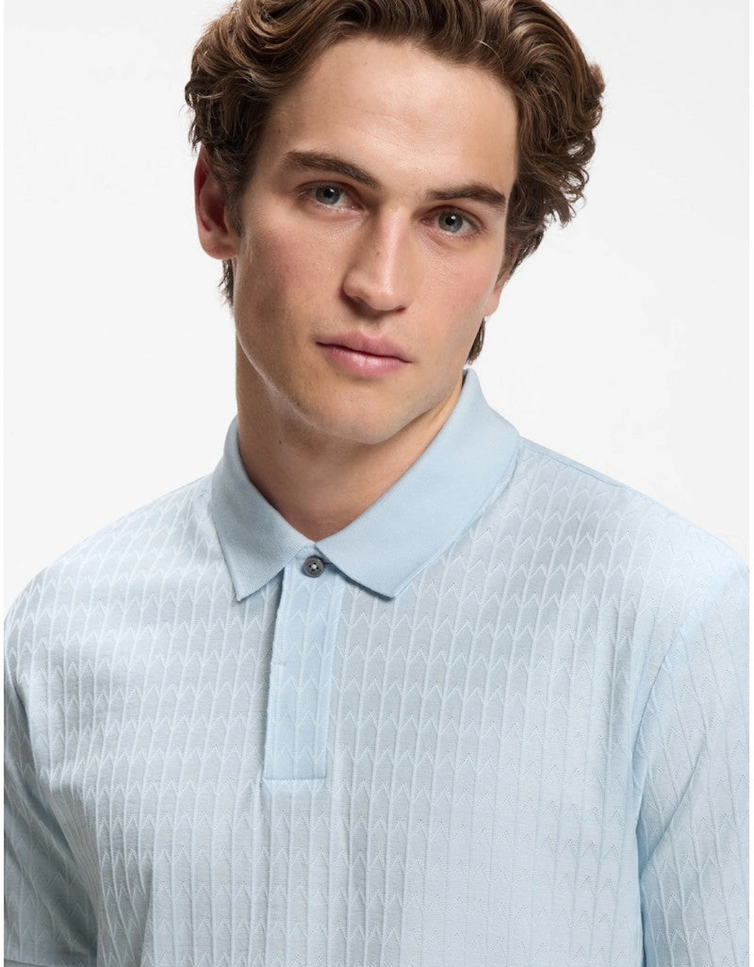 BOSS Black H Parlay 321 Polo Shirt 499 Open Blue