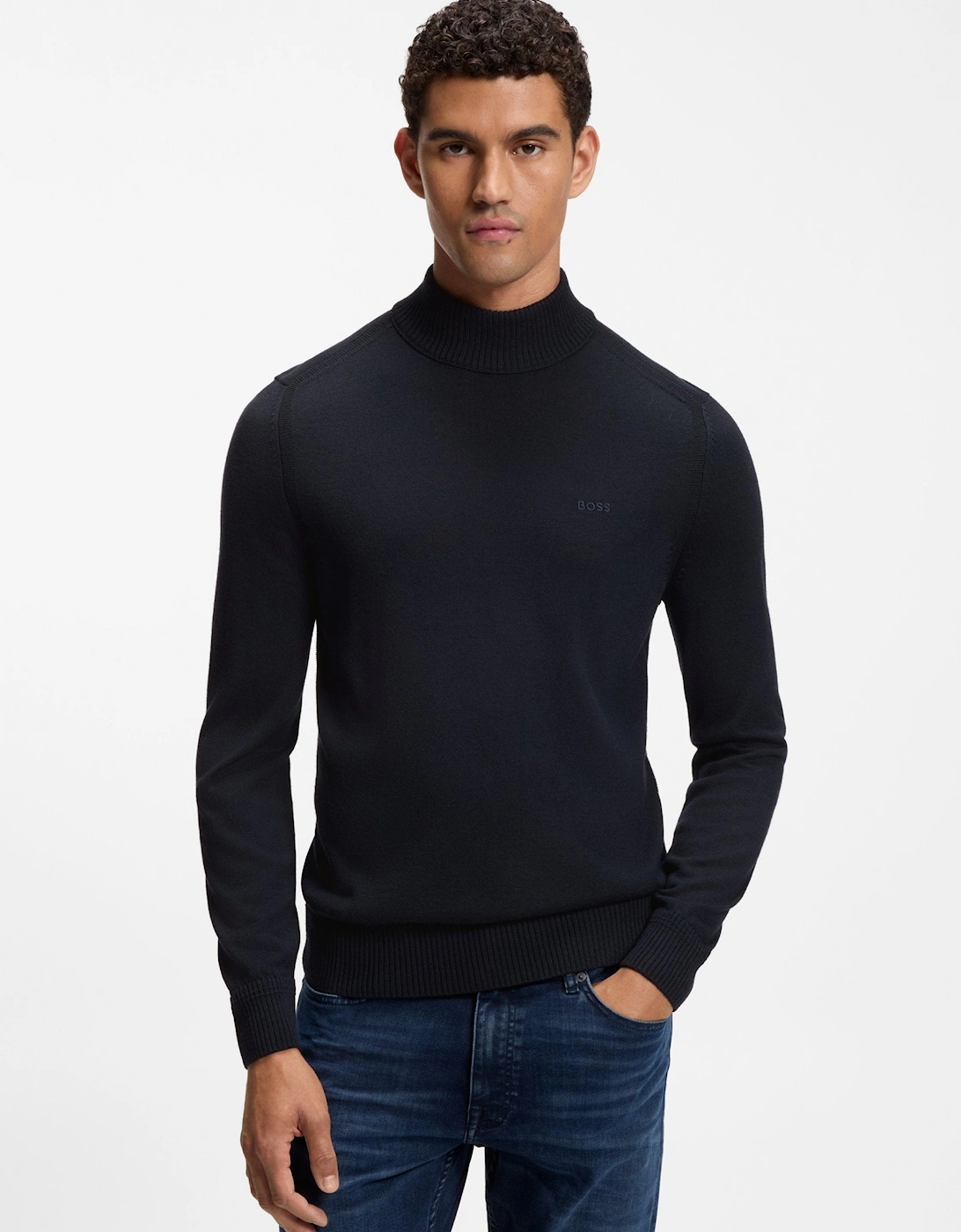 BOSS Orange Avac M 1 Sweater 404 Dk Blue