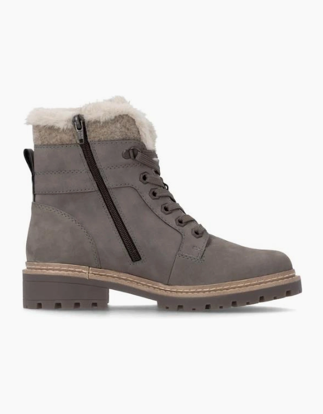 Remonte D0B81-42 ladies waterproof boot in Grey Combi