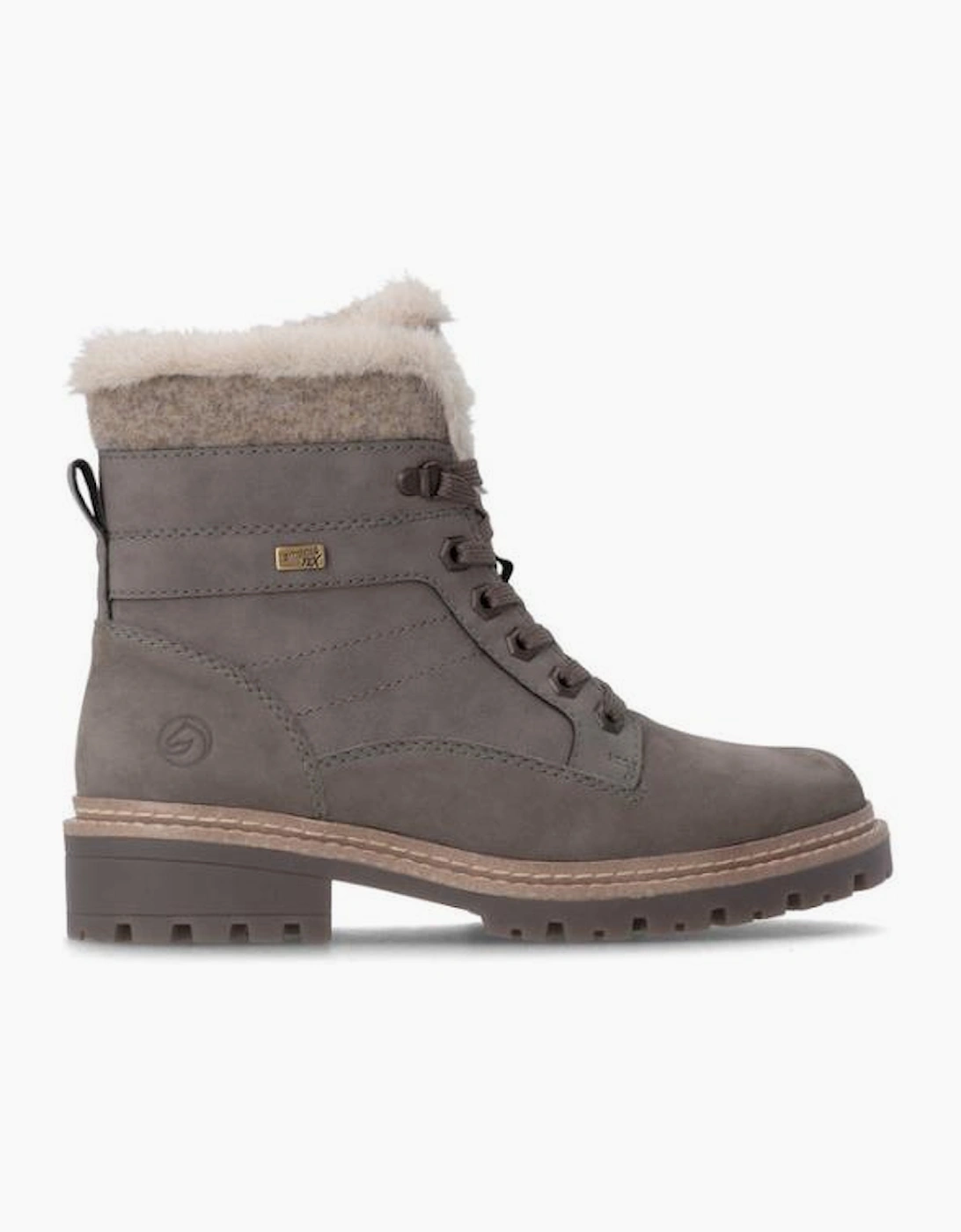 Remonte D0B81-42 ladies waterproof boot in Grey Combi