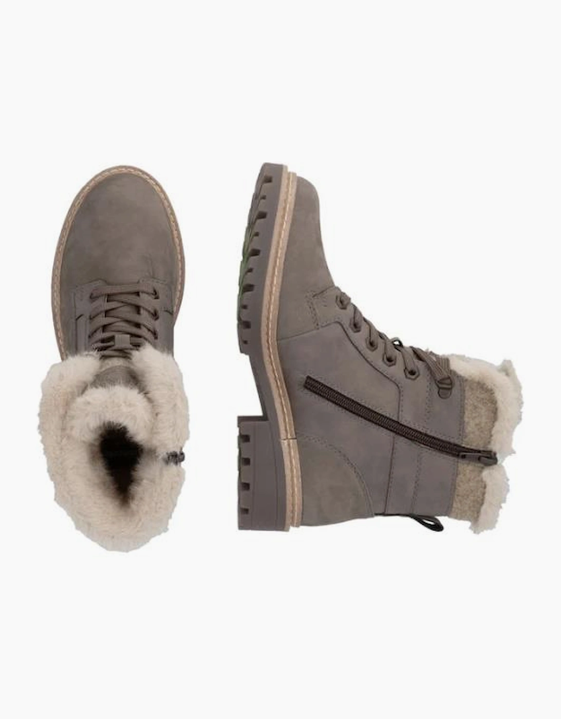 Remonte D0B81-42 ladies waterproof boot in Grey Combi