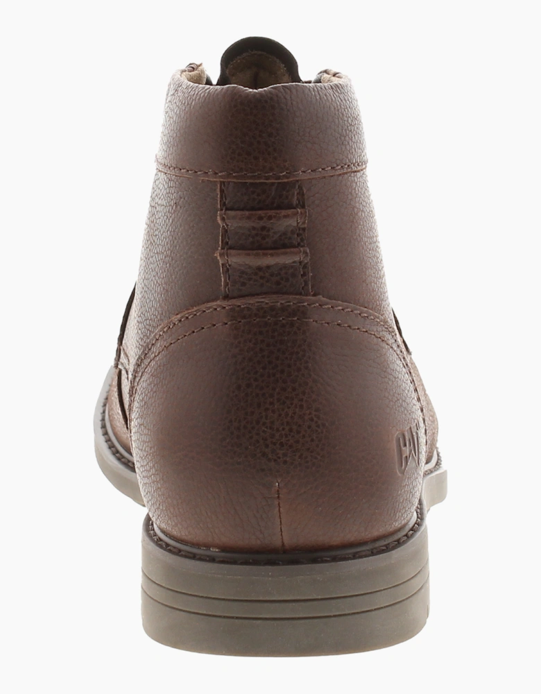 Caterpillar Mens Smart Boots Brock Leather Lace Up brown UK Size