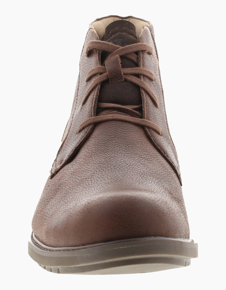Caterpillar Mens Smart Boots Brock Leather Lace Up brown UK Size