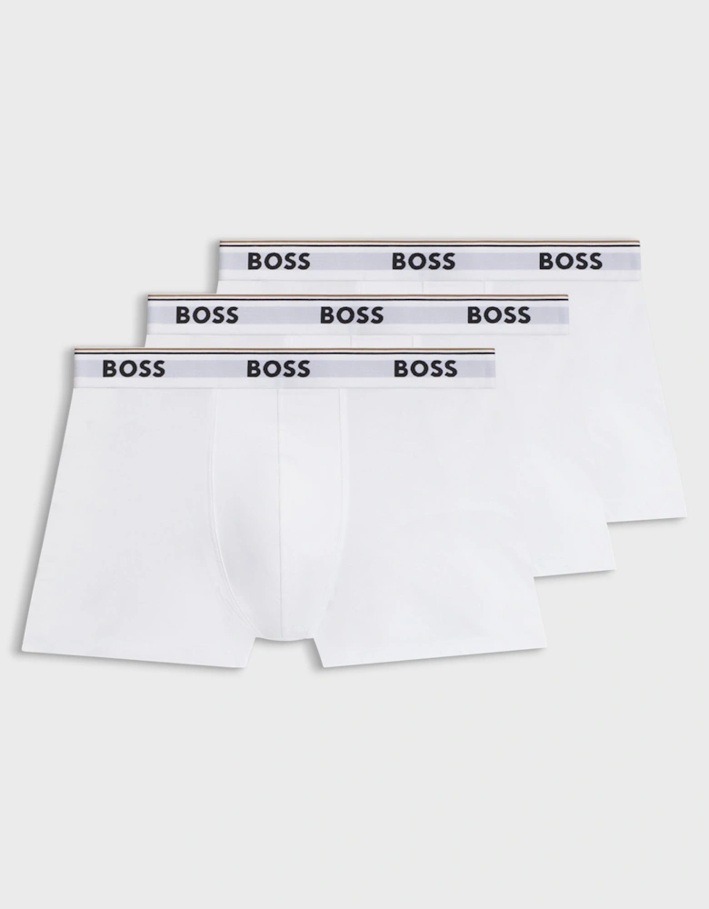 BOSS Orange 3 Pack Mens Power Trunks - White 100