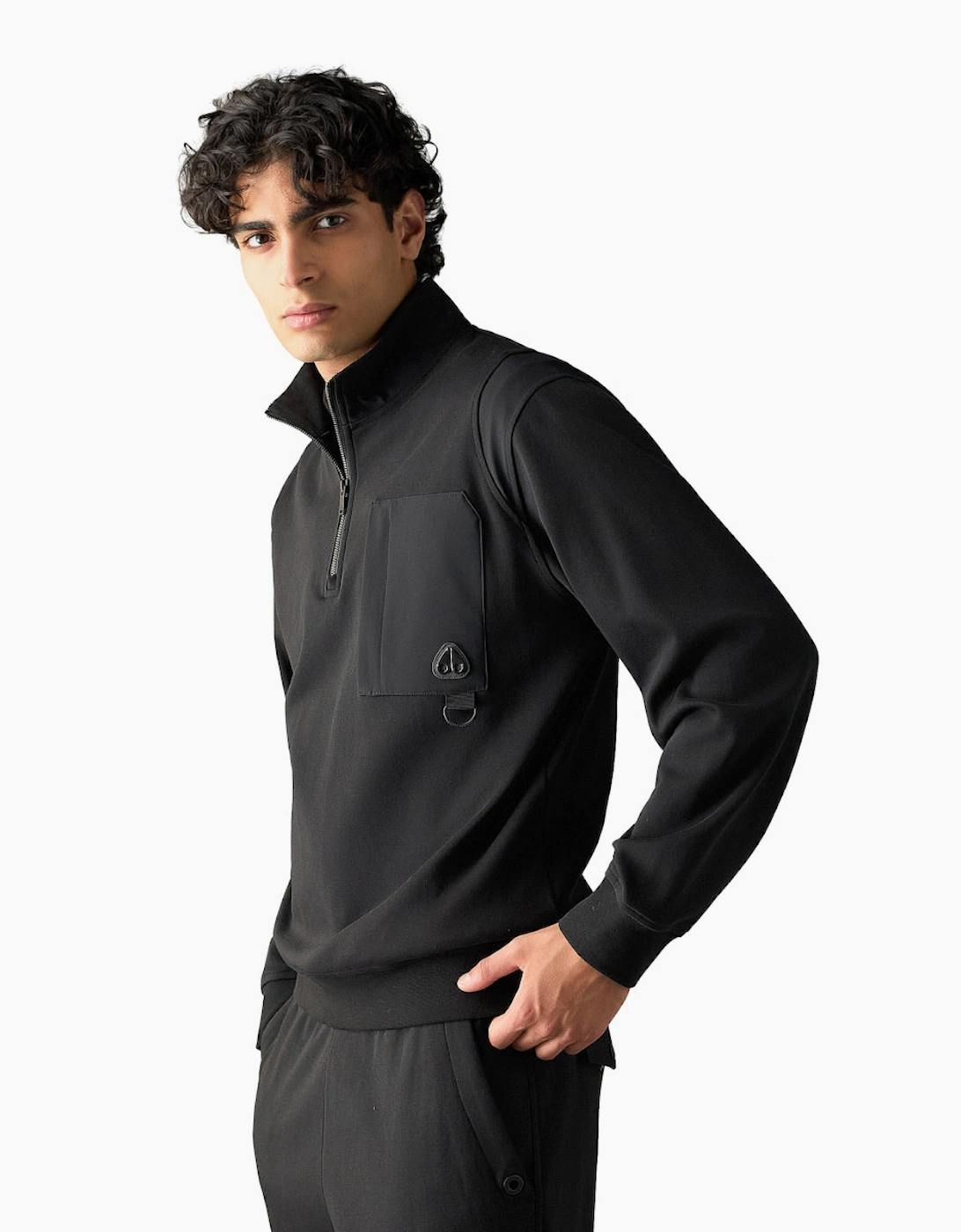 Moose Knuckles Dalon Quarter Zip 292 Black