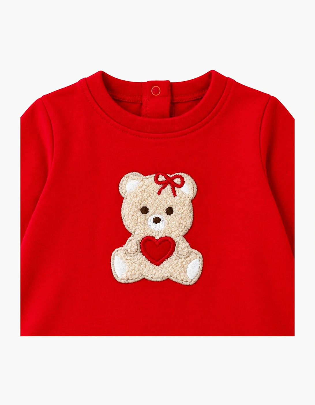 Girls Red Teddy Bear Dress