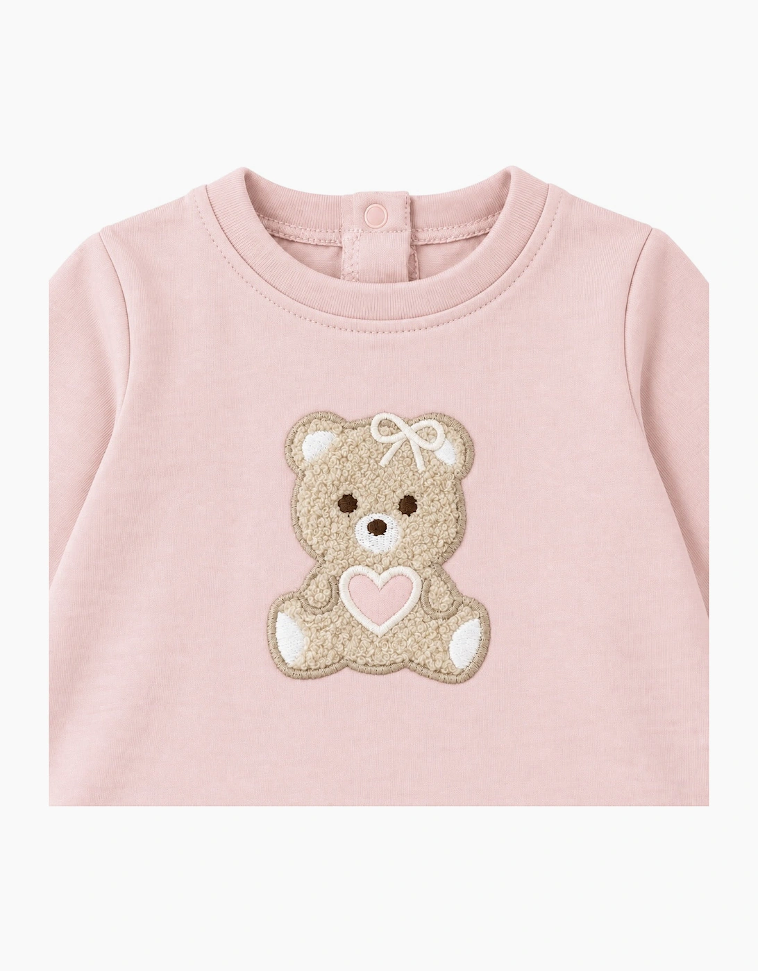 Girls Pale Pink Teddy Bear Dress