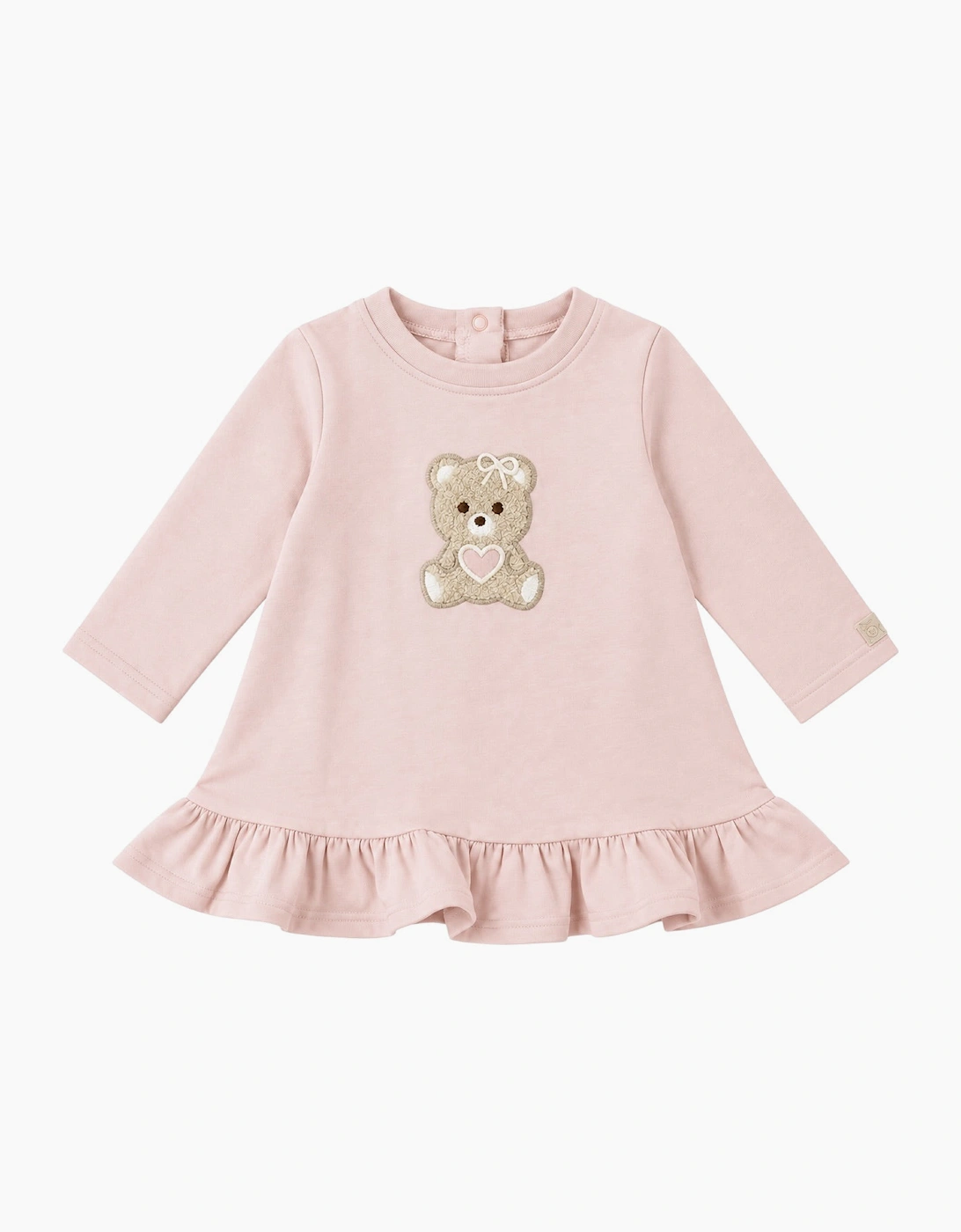 Girls Pale Pink Teddy Bear Dress