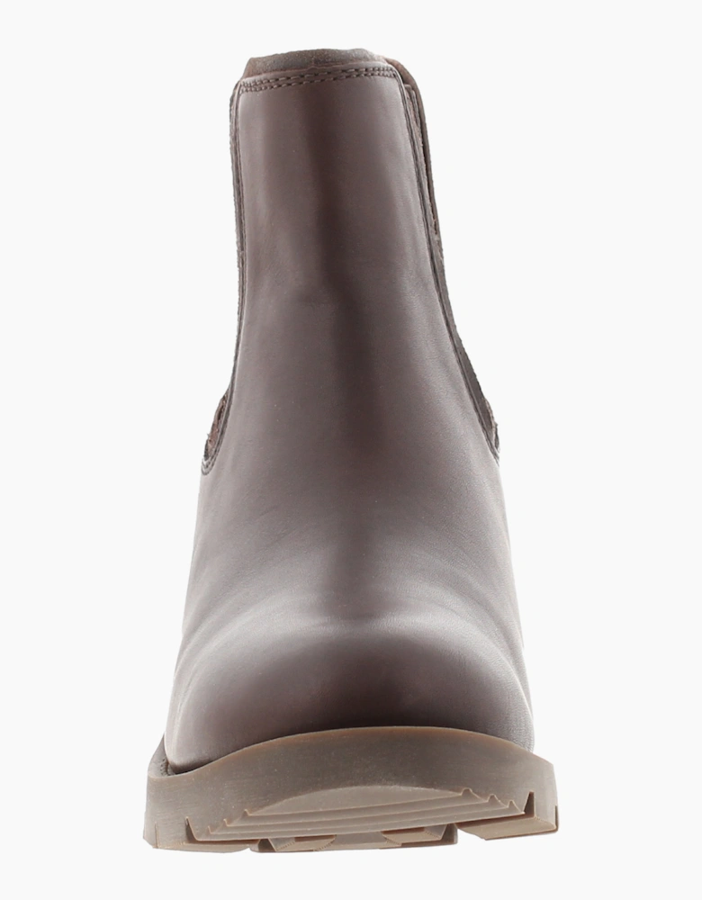 Caterpillar Womens Ankle Boots Rewrite Chelsea Leather Pull On burnette UK Size