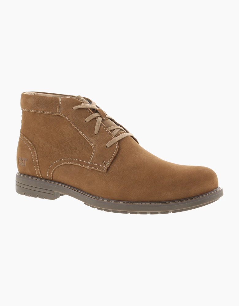 Caterpillar Mens Smart Boots Brock Leather Lace Up tan UK Size