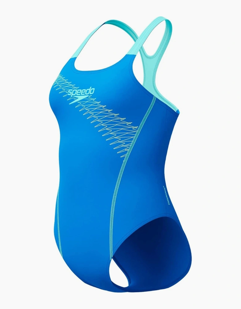 Speedo Womens/Ladies Medley Medalist Graphic Print One Piece Swimsuit
