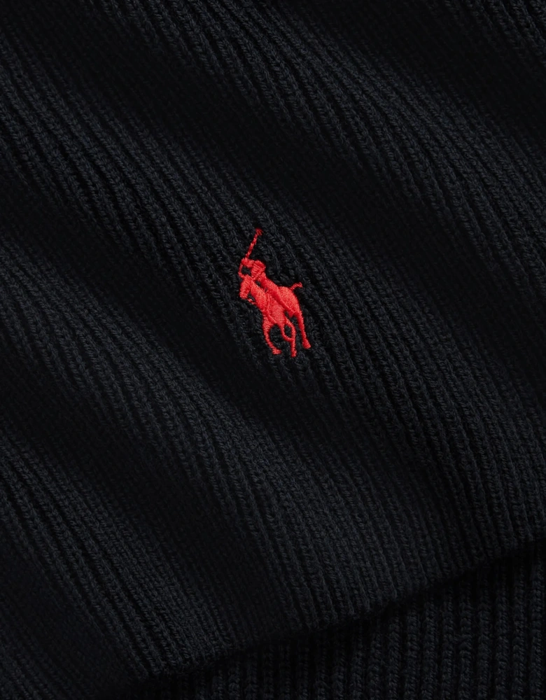 Polo Ralph Lauren Hat and Scarf Set Mens Beanie Polo Black