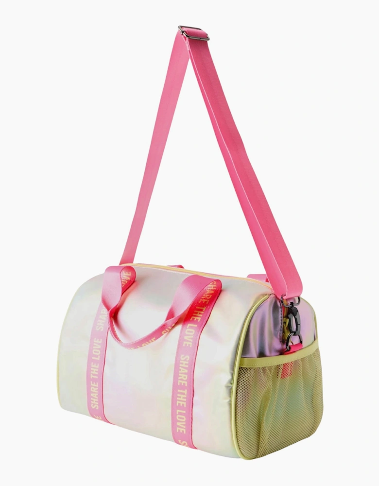 Girls Pink Sequin Weekender Bag
