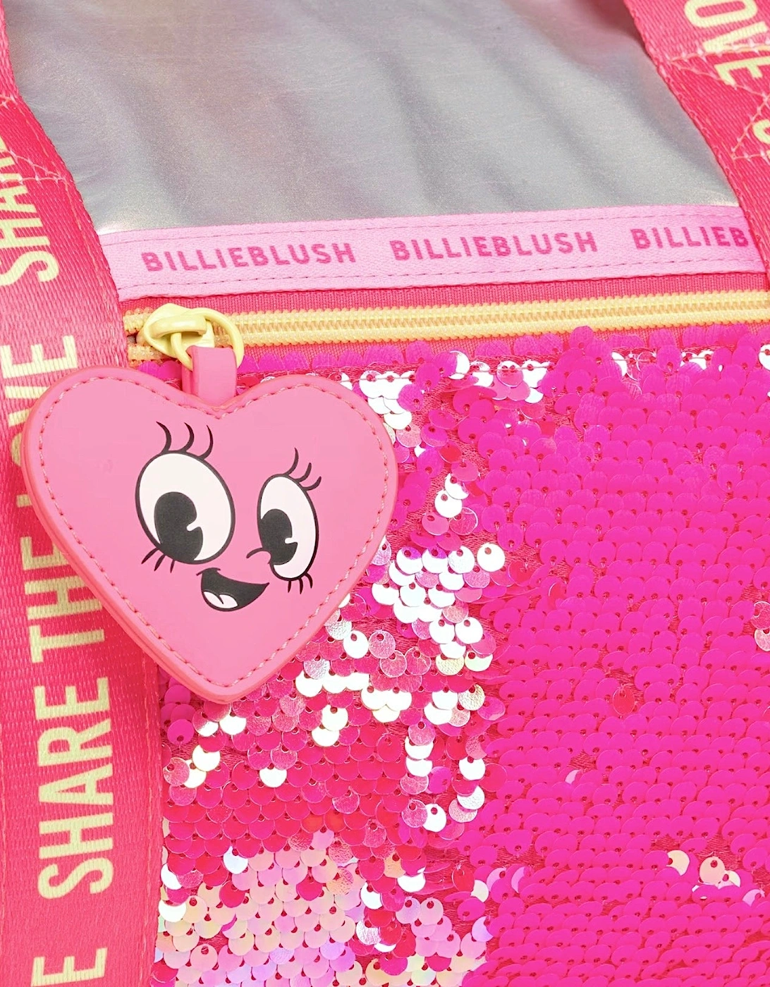 Girls Pink Sequin Weekender Bag