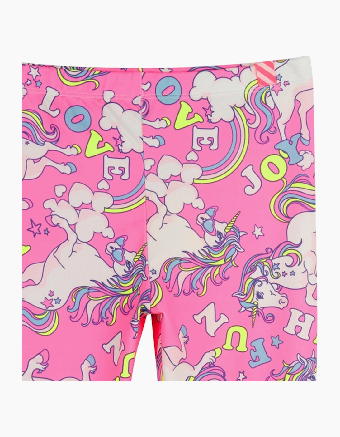 Girls Pink Unicorn Active Leggings