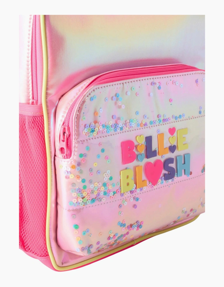 Girls Pink Multicoloured Backpack