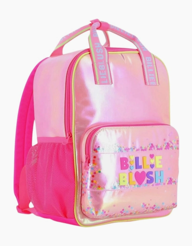 Girls Pink Multicoloured Backpack