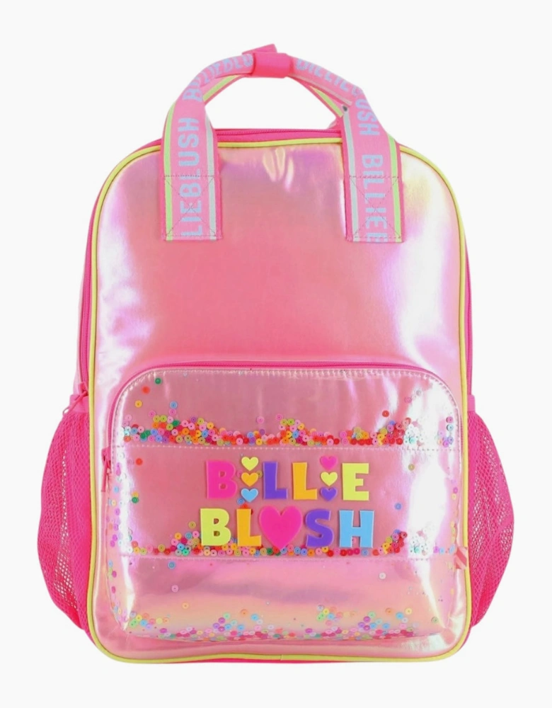 Girls Pink Multicoloured Backpack