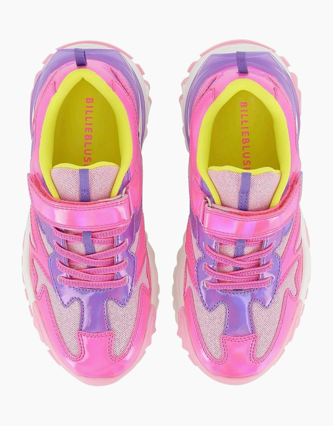 Girls Pink Multicoloured Sporty Trainers