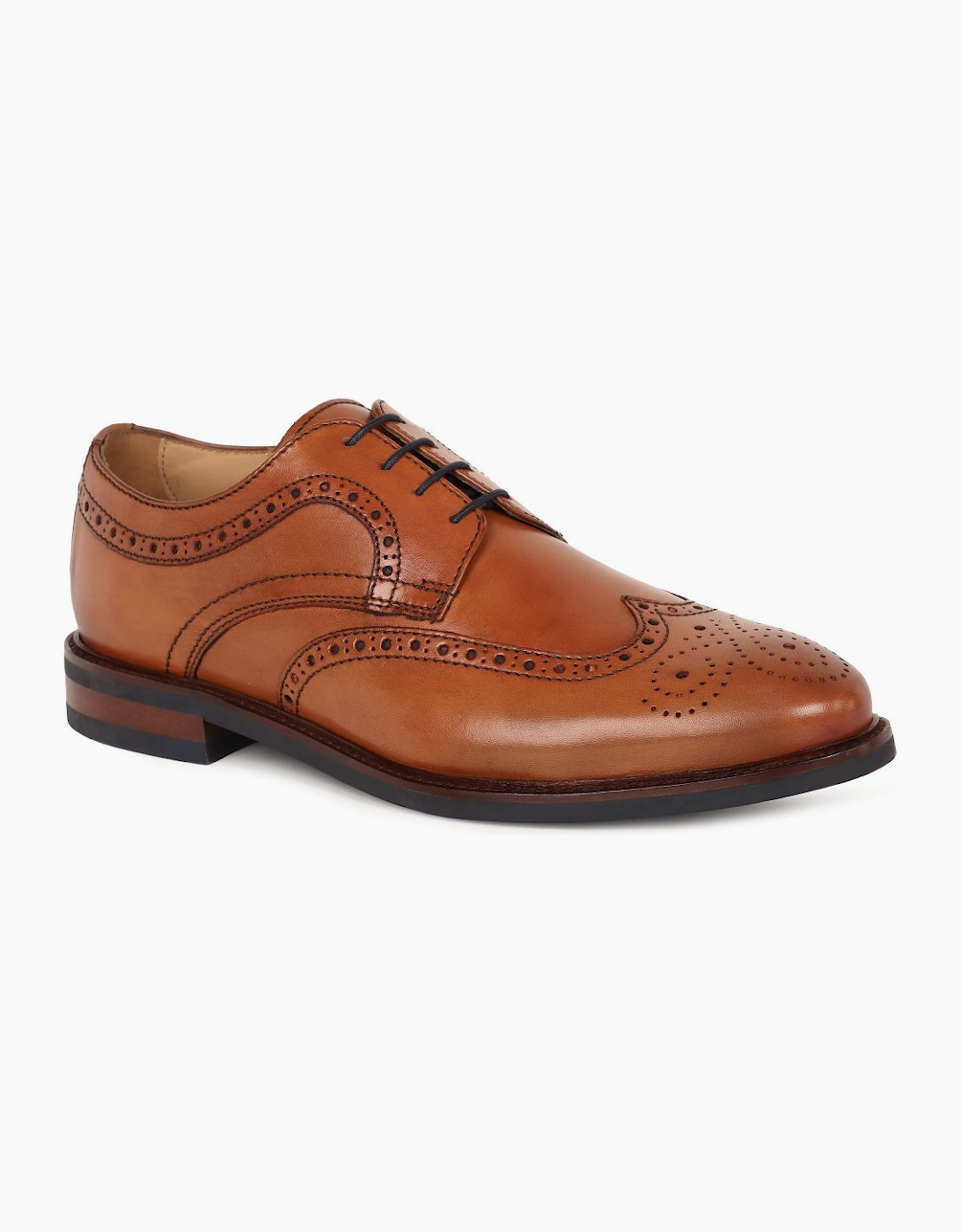 Jones Bootmaker Men's Tan Longwood Wide Fit Brogues - Longwoodwide / 329 987 Size 6 Leather - Image 3