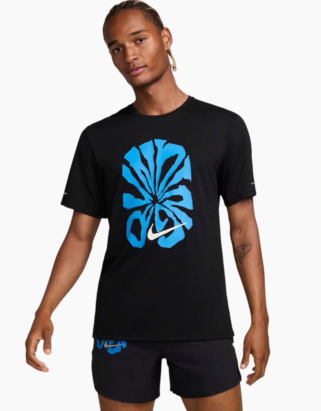 Men's Nike Mens T Shirts Dri-FIT Athletic Sportswear Tee - Black - Size: 36