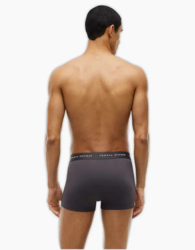 3-Pack Signature Microfibre Boxer Trunks, Black/Olive/Ash