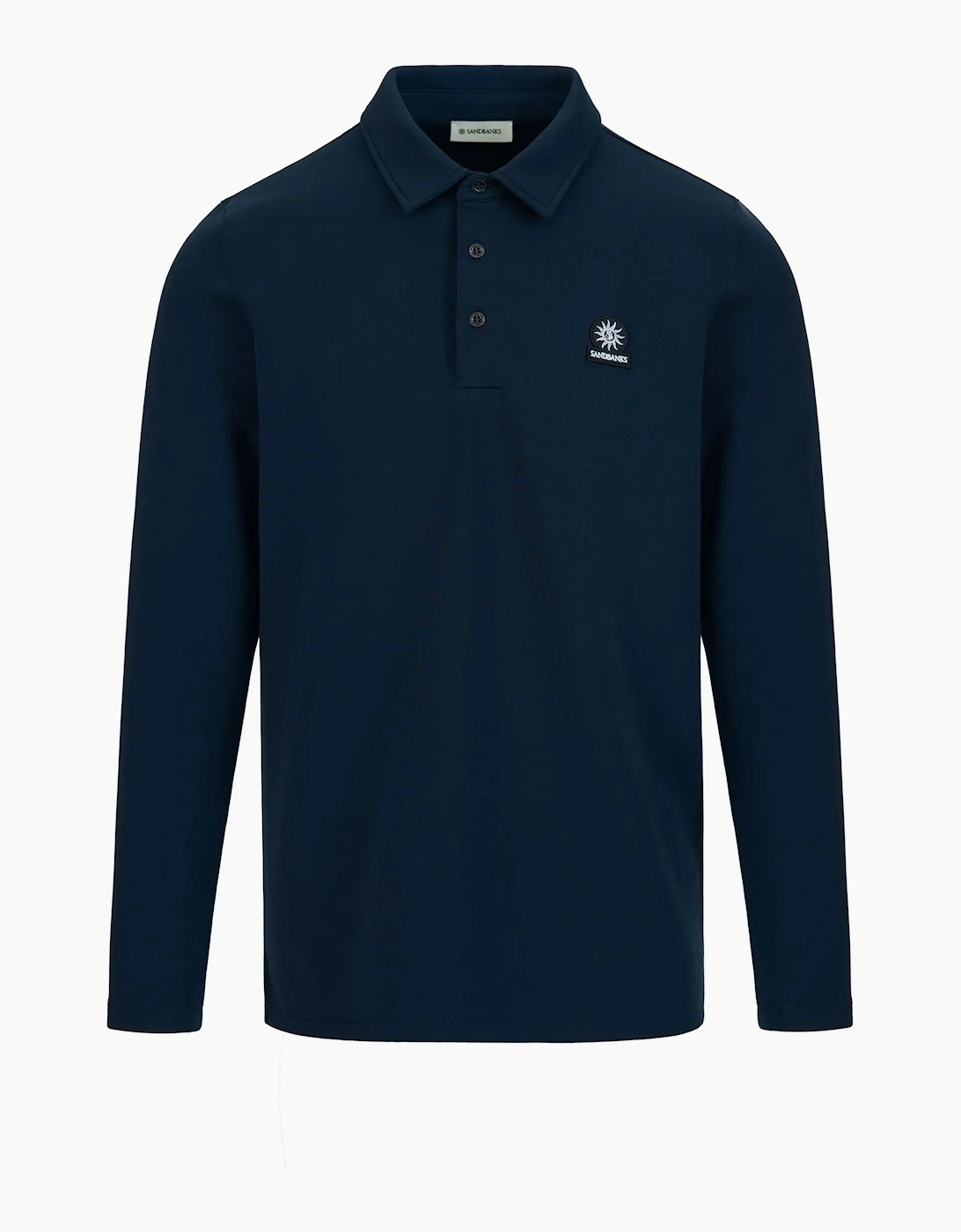 SANDBANKS MODAL LONG SLEEVE POLO NAVY