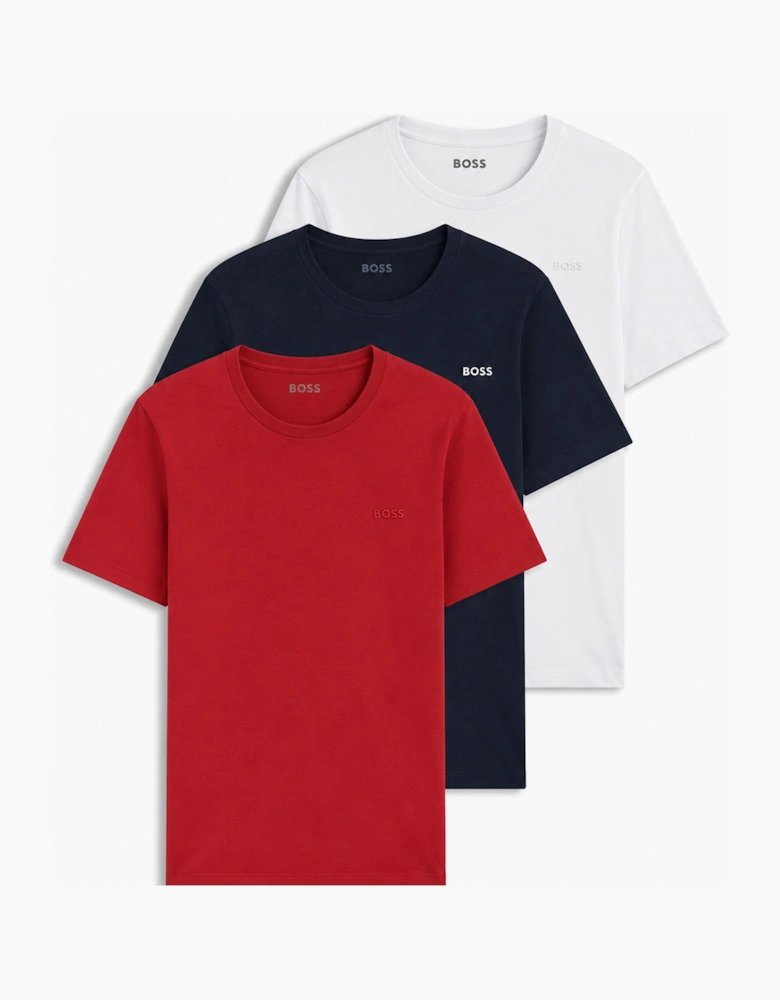 Boss Black BOSS 3 PACK T-SHIRT OPEN RED
