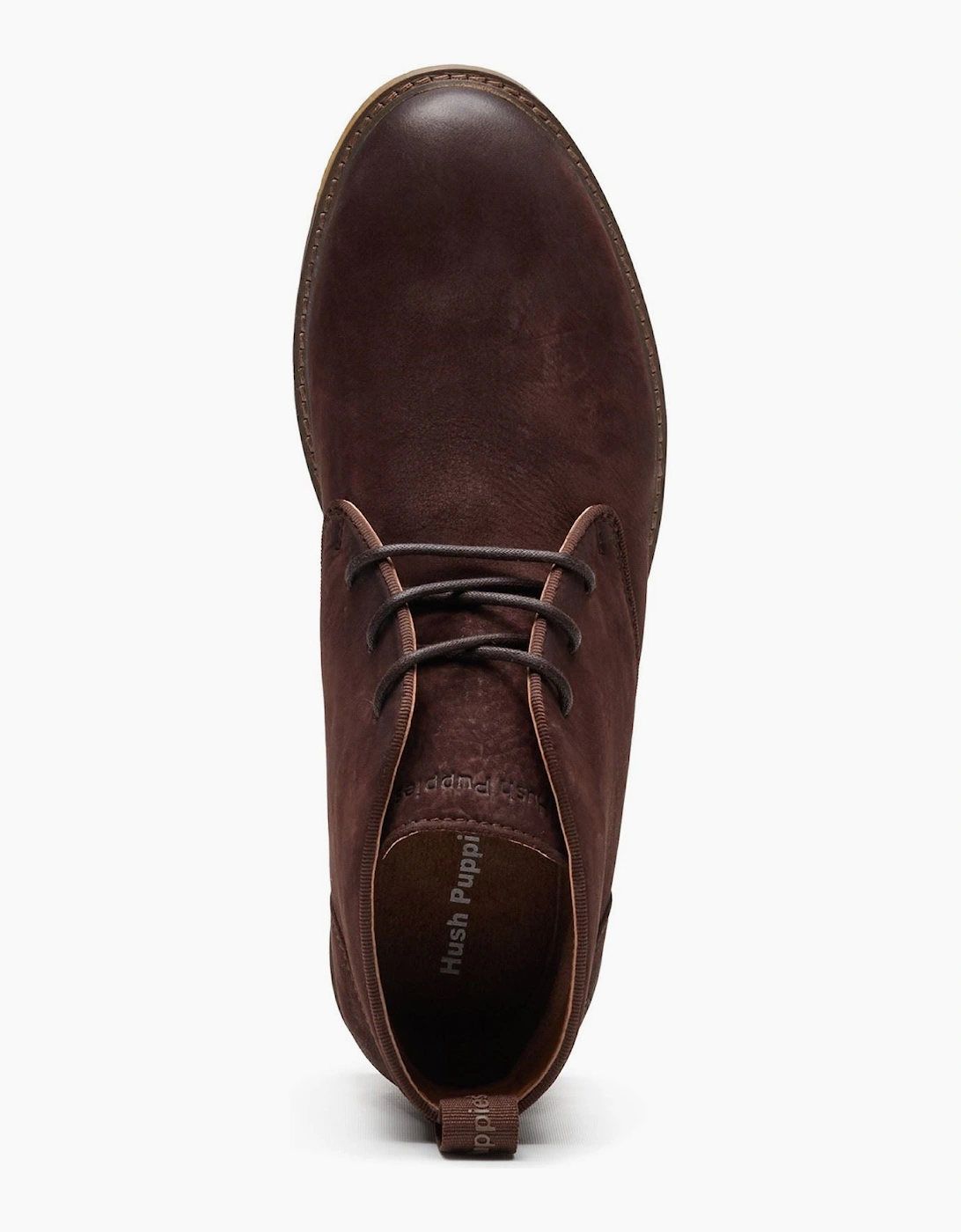 Hush Puppies Ricky Leather Men's Dark Brown Ankle Boots