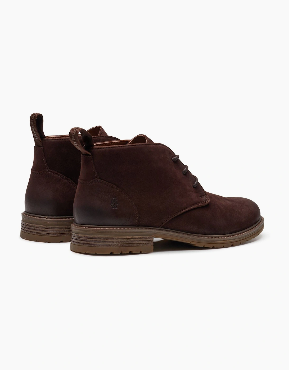 Hush Puppies Ricky Leather Men's Dark Brown Ankle Boots