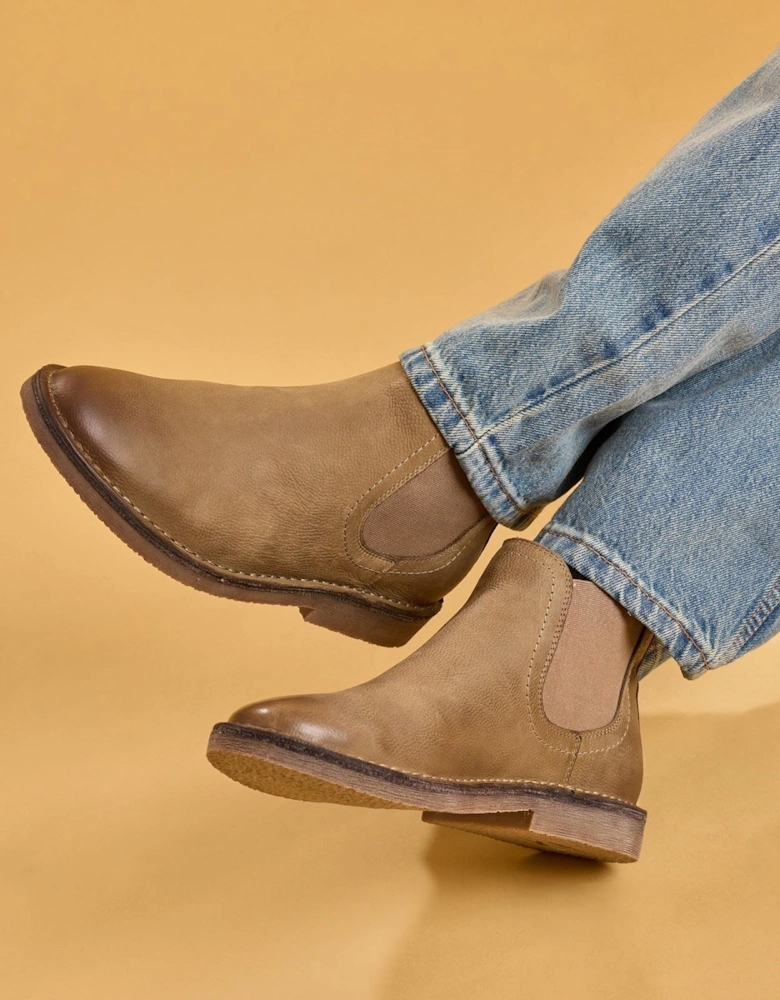 Hush Puppies Shaun Leather Men's Stone Boots