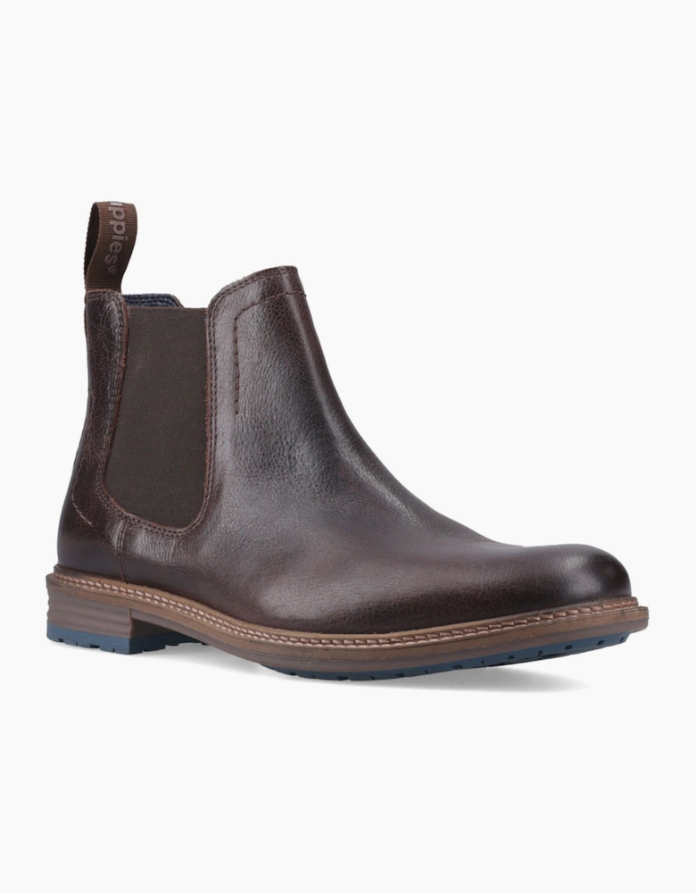 Hush Puppies Justin Leather Men's Chocolate Boots