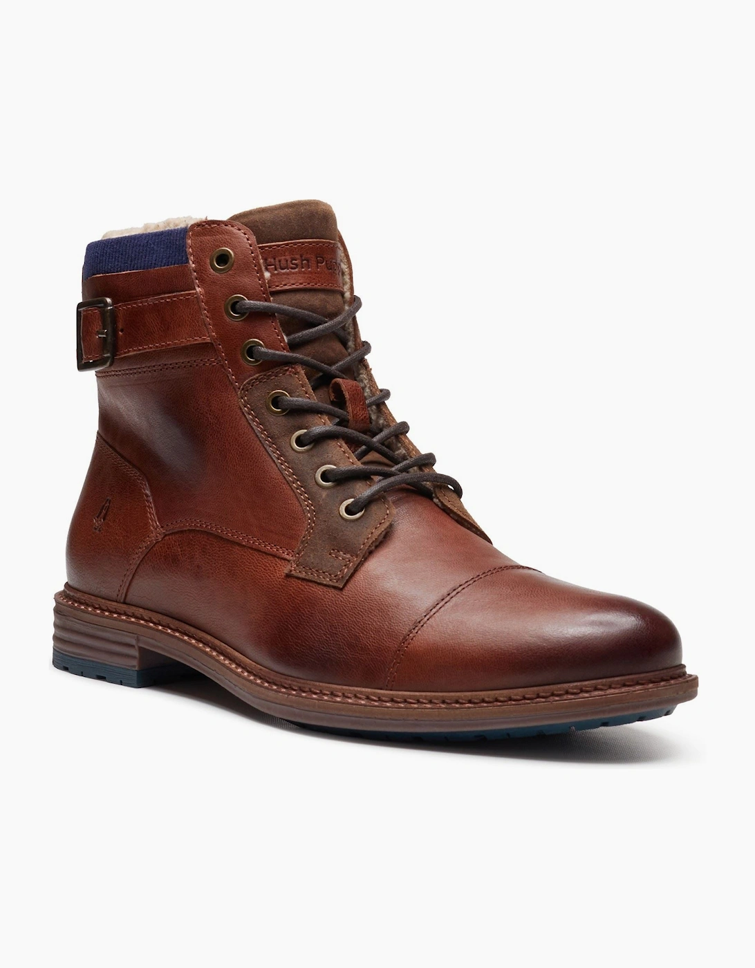 Hush Puppies Jordan Leather Men's Dark Brown Ankle Boots