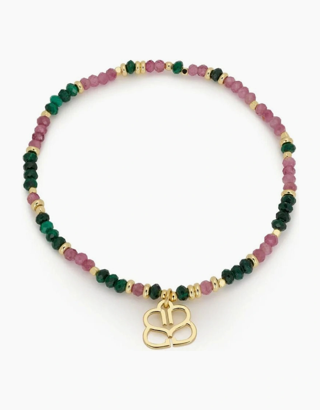 Dash Malachite & Pink Tourmaline Bead Bracelet