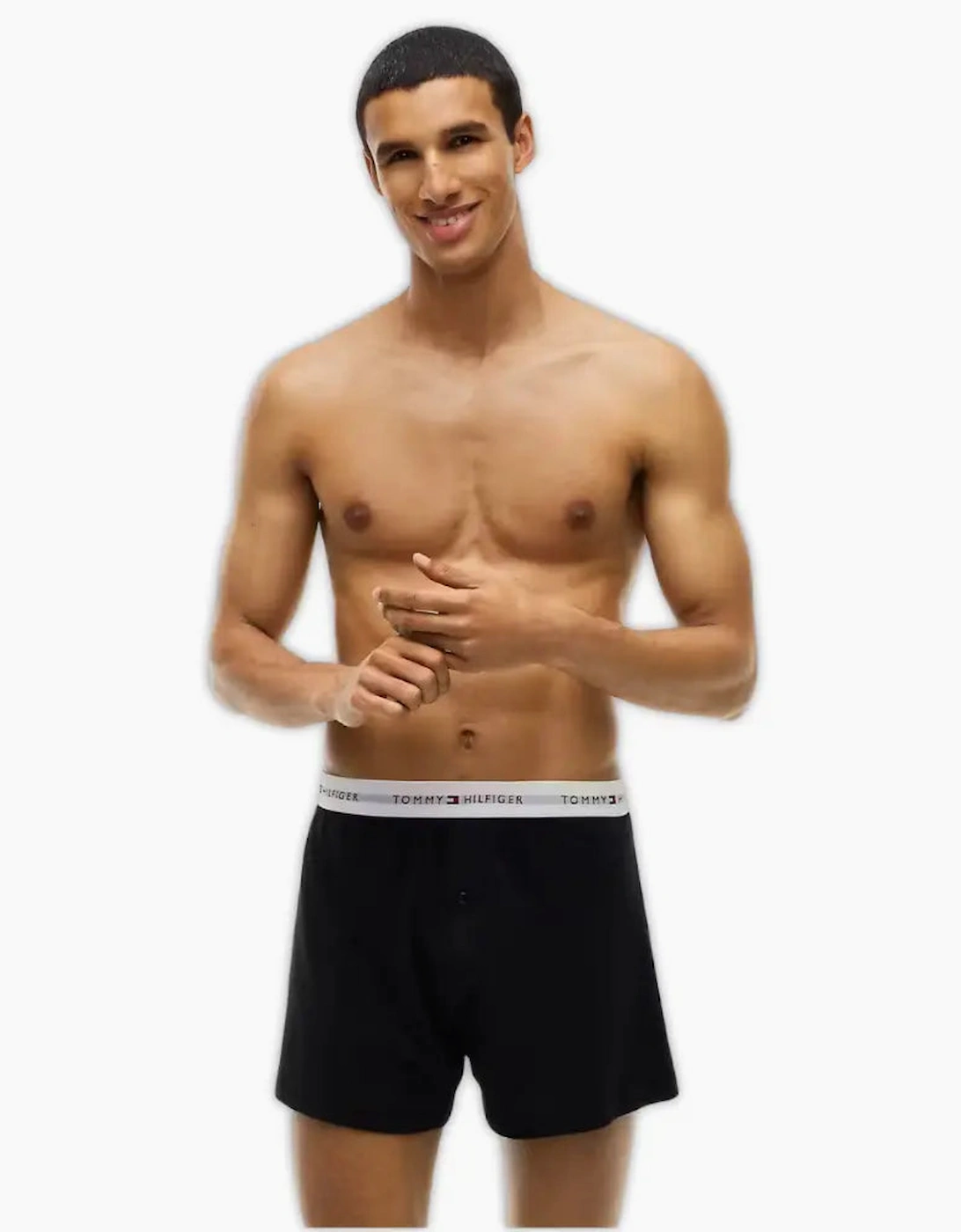 2-Pack Signature Cotton Jersey Boxer Shorts, Black/Grey