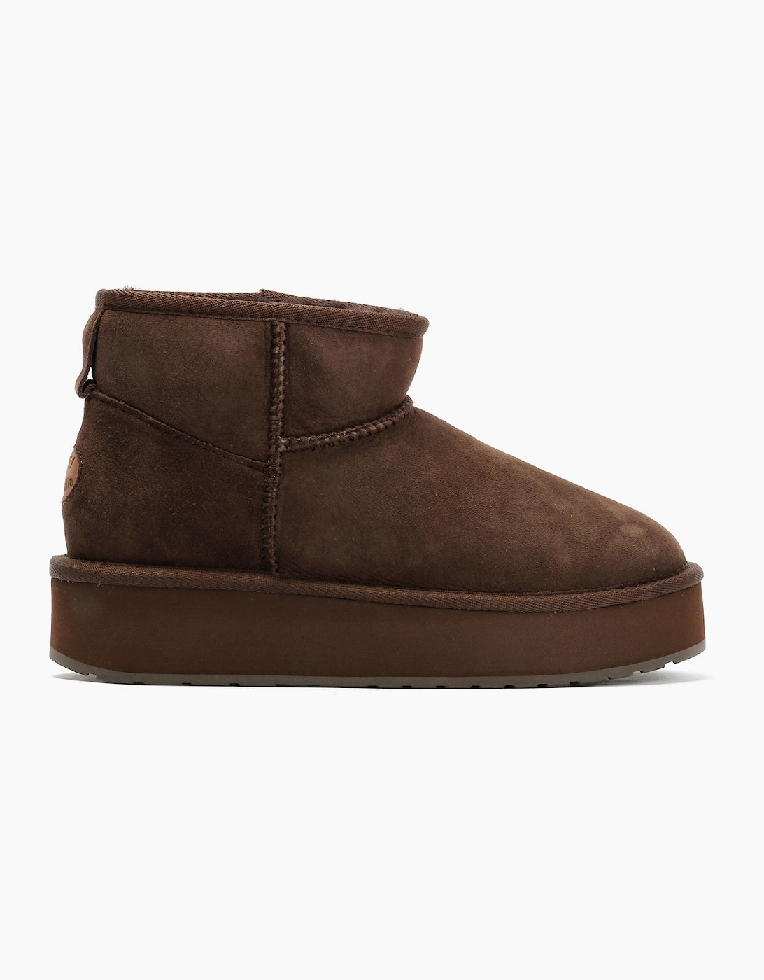 Emu Australia Stinger Micro Flatform 2.0 Sheepskin Women's Chocolate Boots