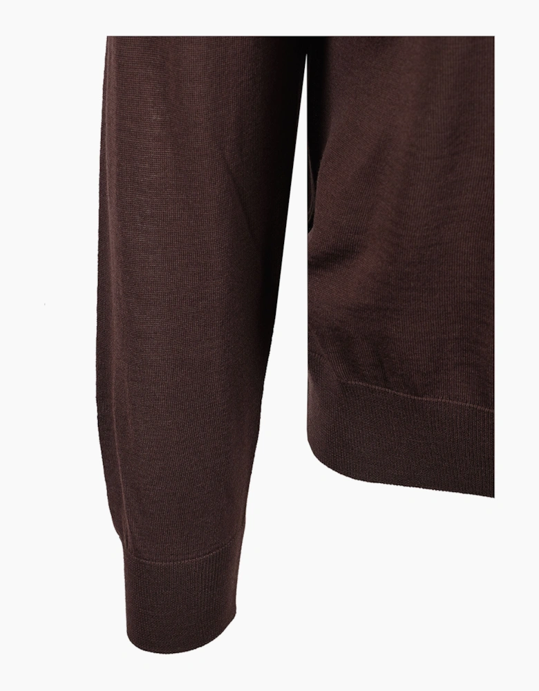 Boss Black BOSS H LENO SWEATSHIRT DARK BROWN