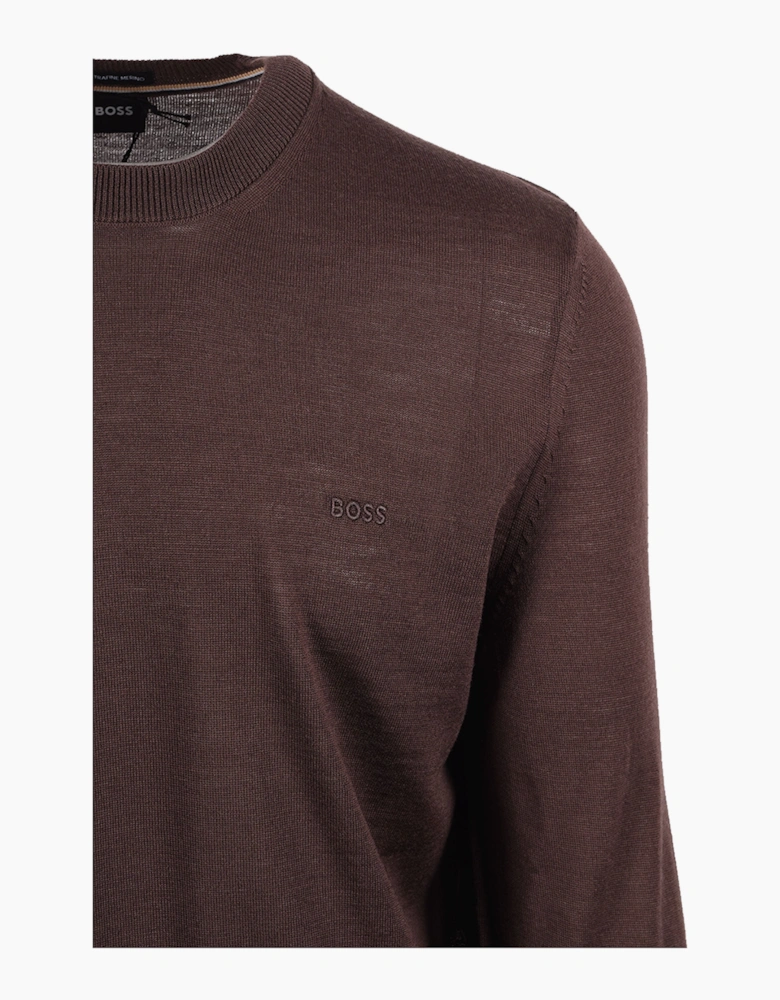 Boss Black BOSS H LENO SWEATSHIRT DARK BROWN