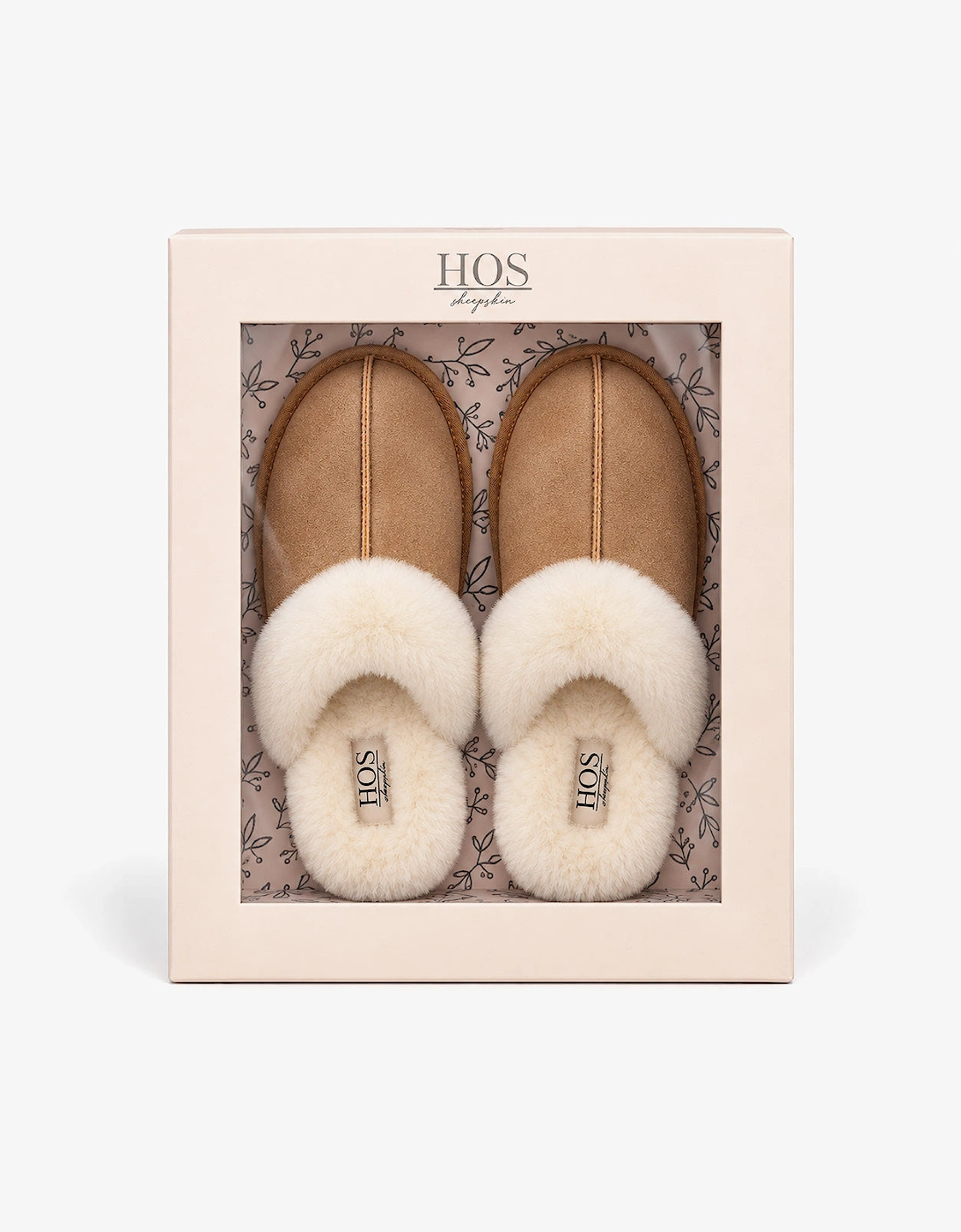 HOS Sheepskin AYLA Womens Mules Chestnut