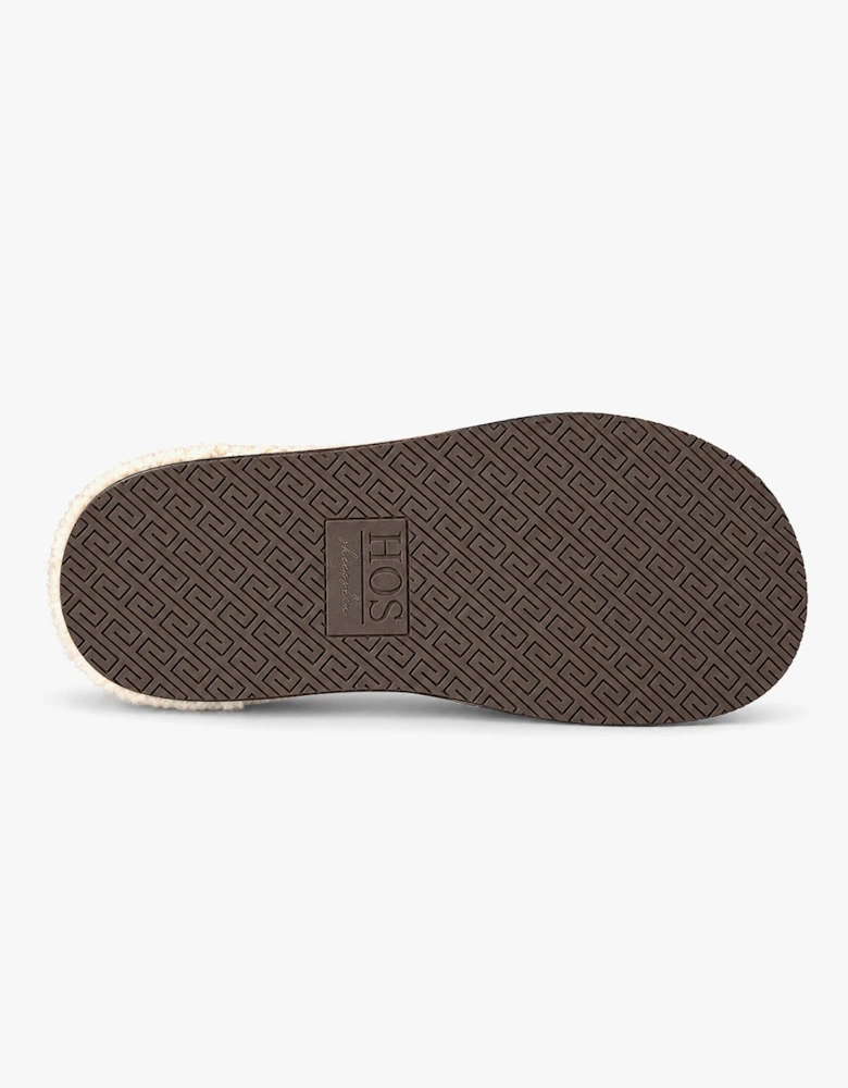 HOS Sheepskin EDWIN Mens Mules Chestnut
