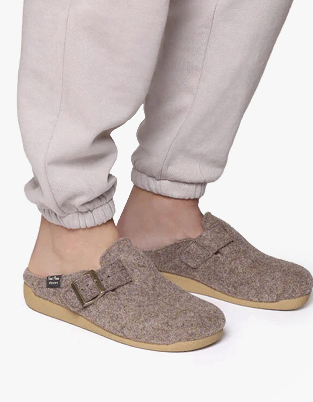 MIMA-FP Womens Mule Slippers Taupe