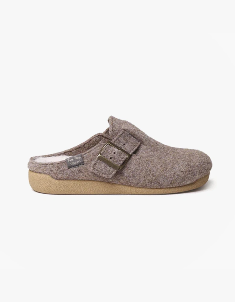 MIMA-FP Womens Mule Slippers Taupe