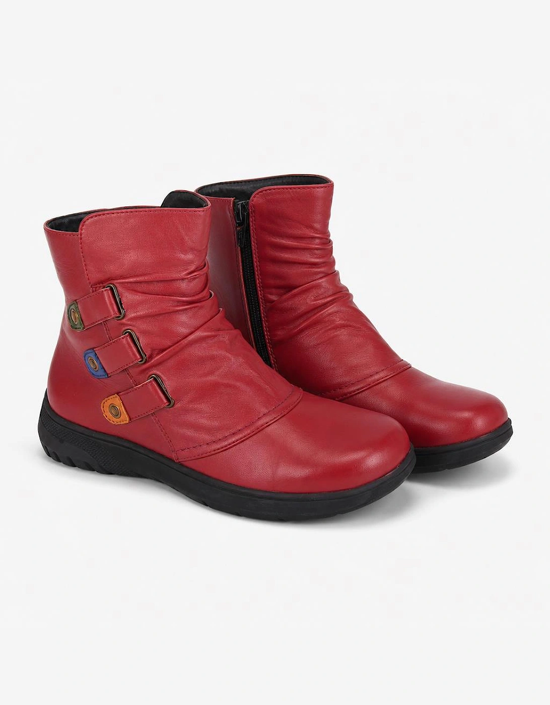 Mod Comfys JOSIE Womens Ankle Boots Red