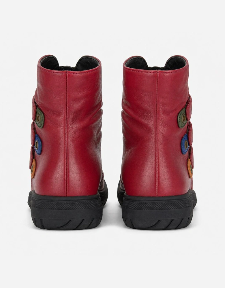 Mod Comfys JOSIE Womens Ankle Boots Red