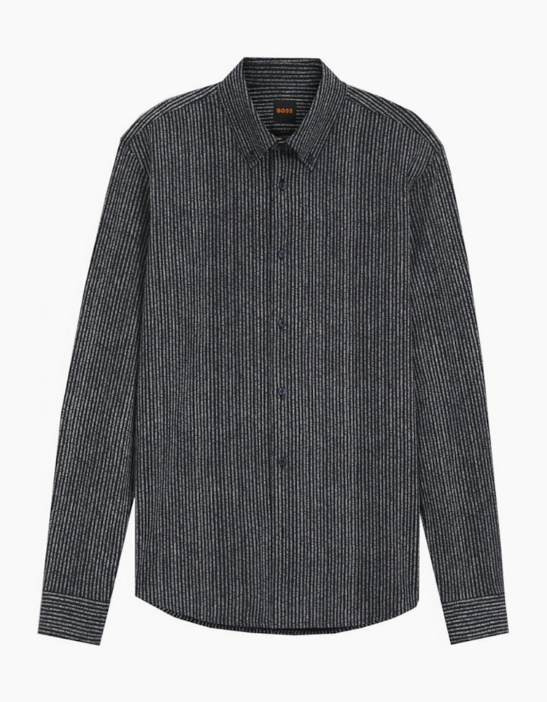 Hugo Boss Men's MyJersey Slim Fit Long Sleeved Striped Shirt