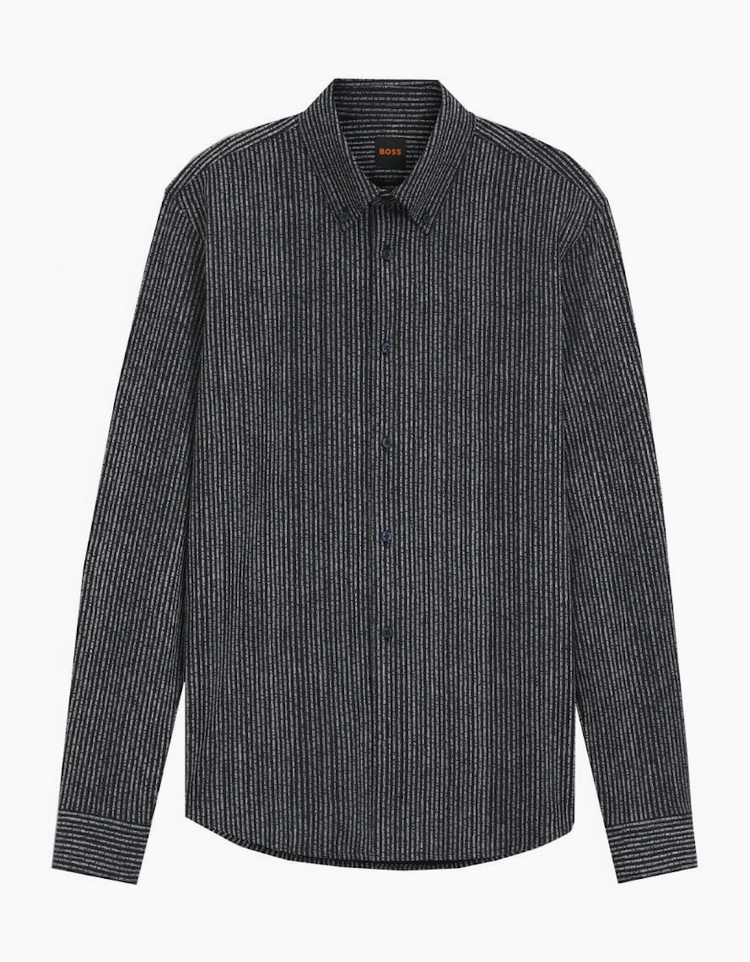 Hugo Boss Men's MyJersey Slim Fit Long Sleeved Striped Shirt