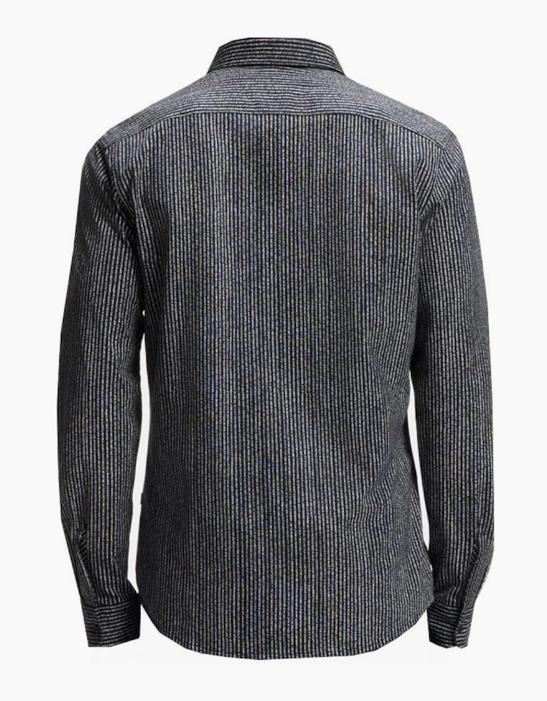 Hugo Boss Men's MyJersey Slim Fit Long Sleeved Striped Shirt