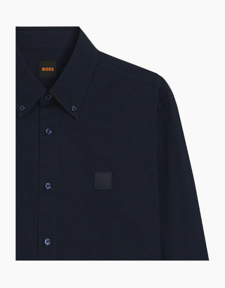 Hugo Boss Men's Navy Ricoplus Long Sleeved Shirt