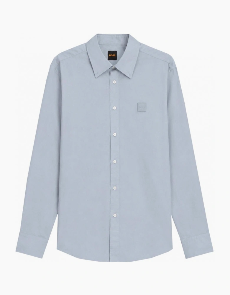 Hugo Boss Men's grey/Blue Ricoplus Long Sleeved Shirt