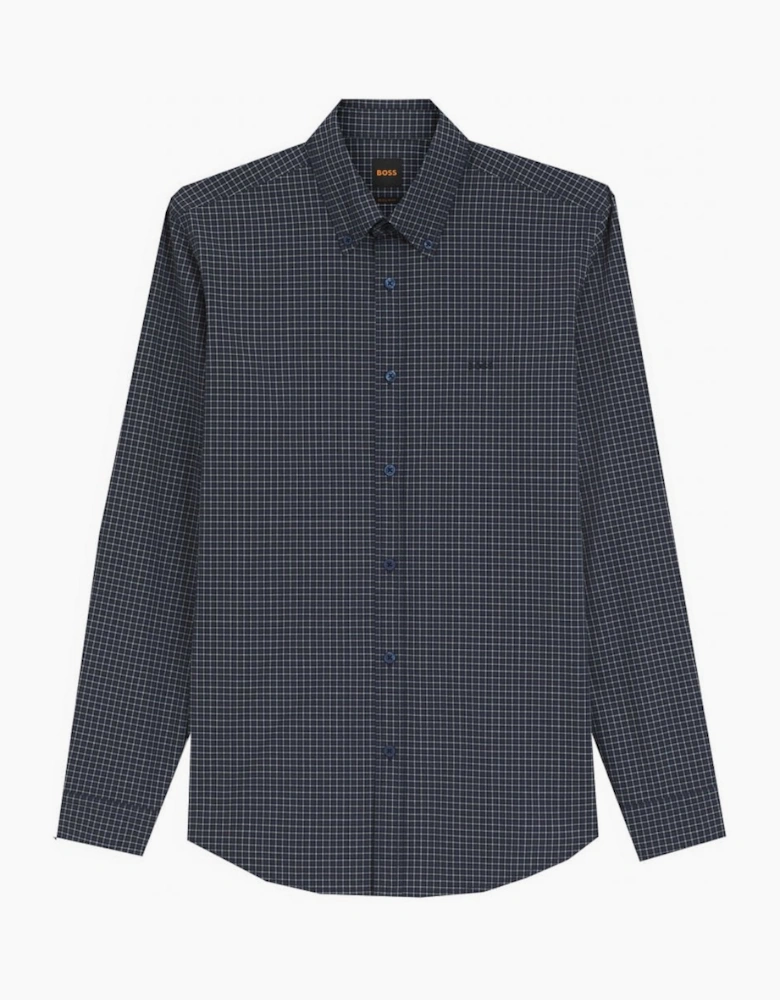 Hugo Boss Men's Navy Check Ricket Long Sleeved Shirt
